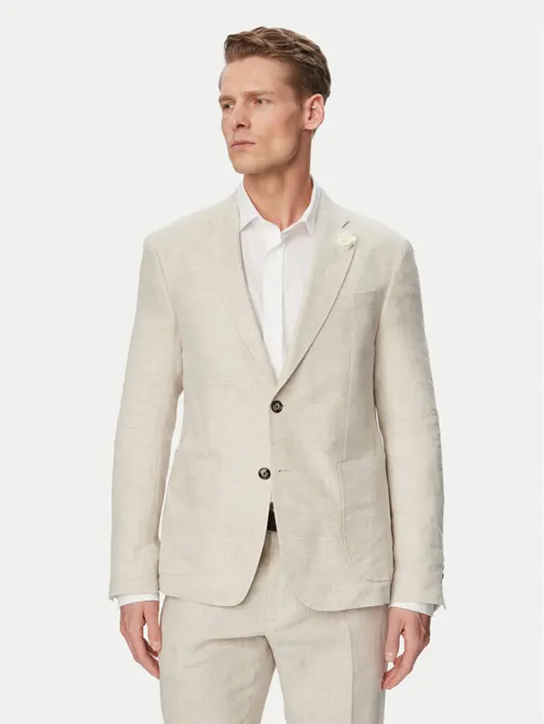 Joop! JOOP! Sakoi Hoverest 30102592 Svijetlo bež Slim Fit