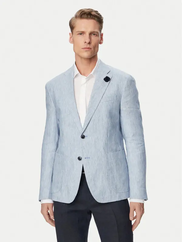 Joop! JOOP! Sakoi Hoverest 30102592 Svijetlo plava Slim Fit