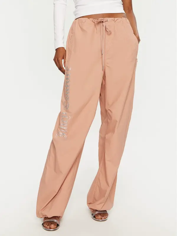 Juicy Couture Juicy Couture Donji dio trenerke Ayla JCWBJ24306 Bež Loose Fit