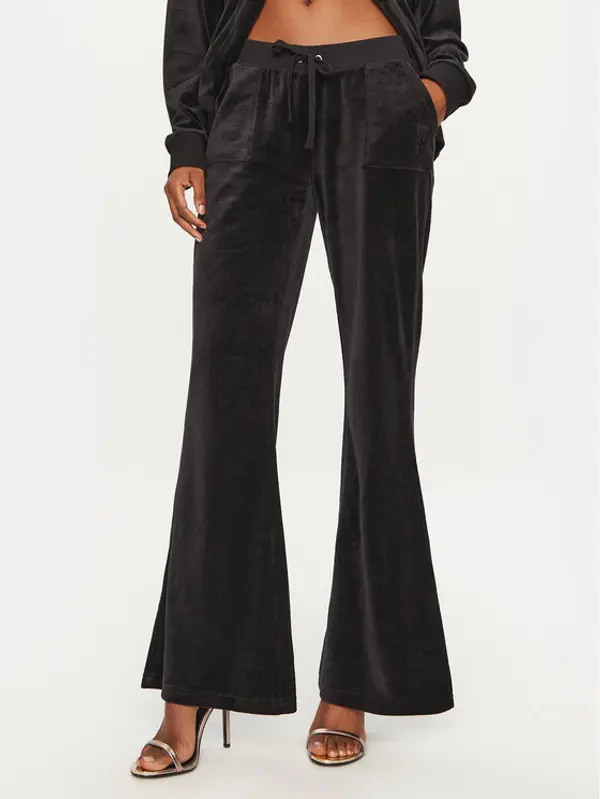Juicy Couture Juicy Couture Donji dio trenerke Caisa JCSEBJ008 Crna Slim Fit