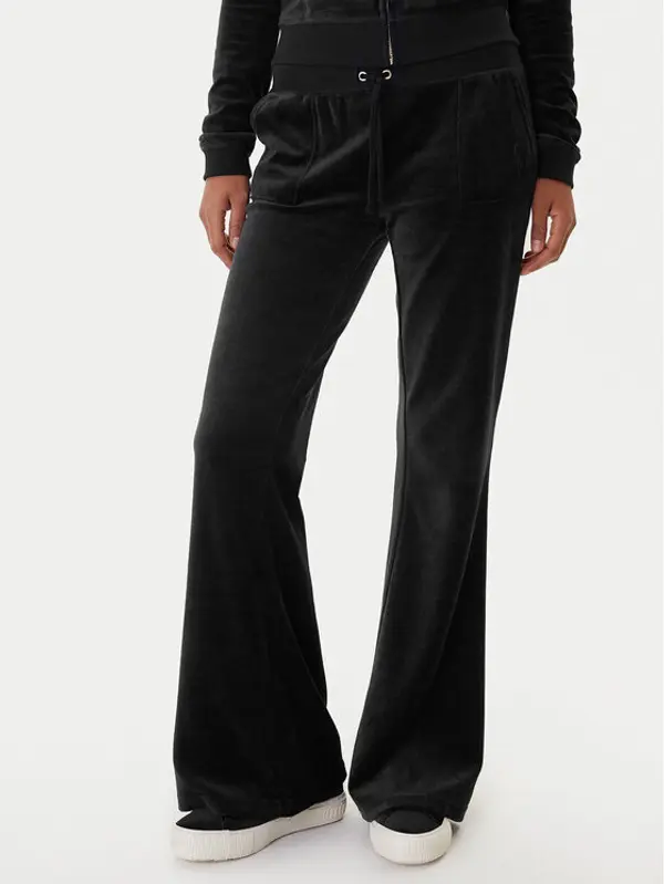 Juicy Couture Juicy Couture Donji dio trenerke Caisa JCSEBJ008G Crna Slim Fit