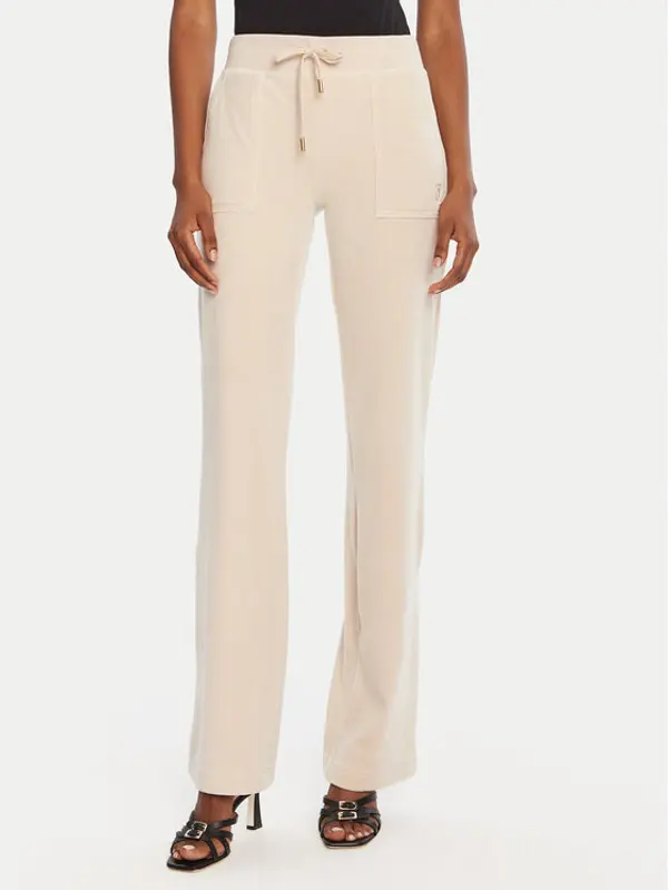 Juicy Couture Juicy Couture Donji dio trenerke Del Ray JCAP180G Bež Regular Fit