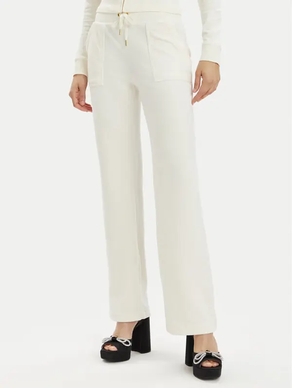 Juicy Couture Juicy Couture Donji dio trenerke Del Ray JCAP180G Écru Regular Fit