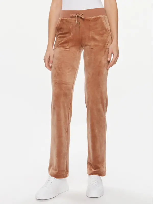 Juicy Couture Juicy Couture Donji dio trenerke Del Ray JCAP180G Smeđa Regular Fit