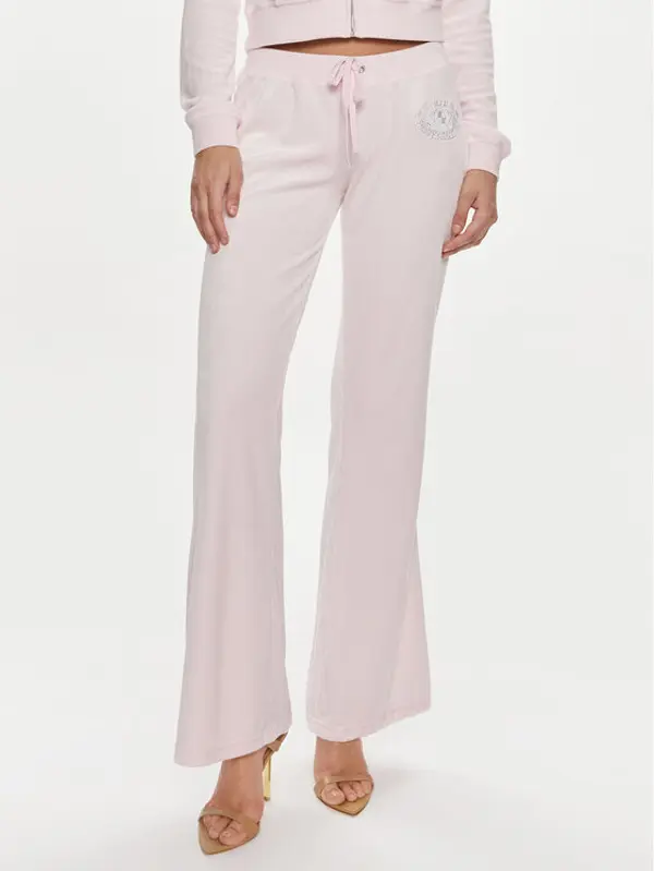 Juicy Couture Juicy Couture Donji dio trenerke Heritage Dog JCBBJ223814 Ružičasta Slim Fit