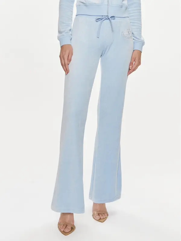 Juicy Couture Juicy Couture Donji dio trenerke Heritage Dog JCBBJ223814 Svijetloplava Slim Fit