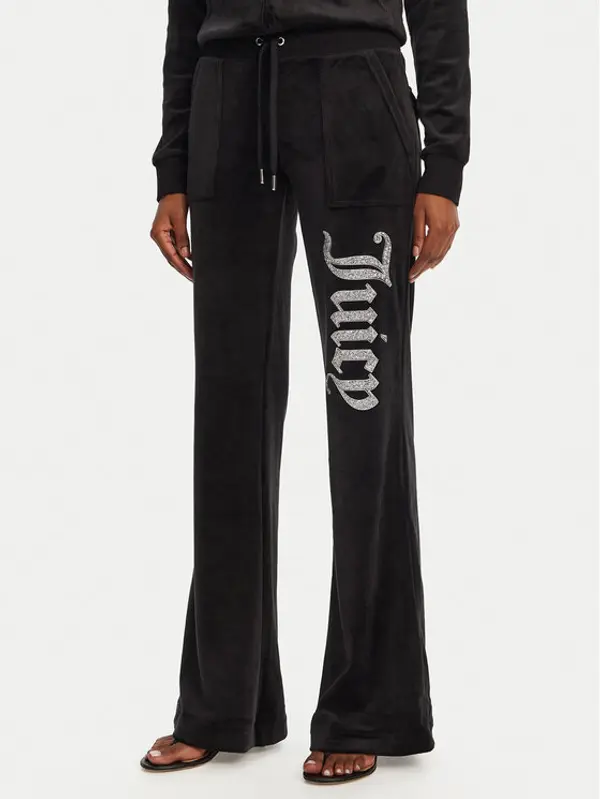 Juicy Couture Juicy Couture Donji dio trenerke Layla JCBBJ125806 Crna Regular Fit