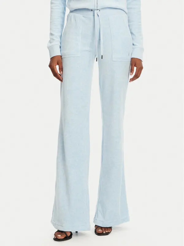 Juicy Couture Juicy Couture Donji dio trenerke Layla JCSEBJ001 Svijetloplava Flared Leg