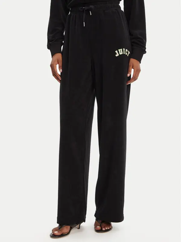Juicy Couture Juicy Couture Donji dio trenerke Regan JCWBJ125335 Crna Wide Leg