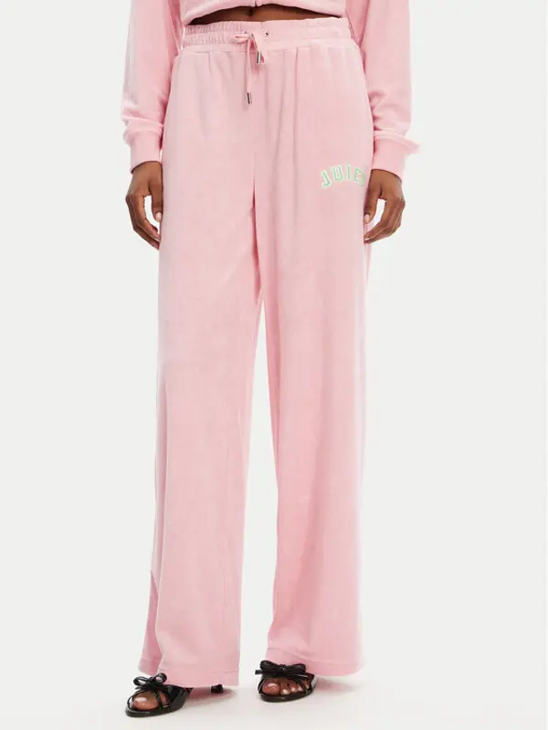 Juicy Couture Juicy Couture Donji dio trenerke Regan JCWBJ125335 Ružičasta Wide Leg