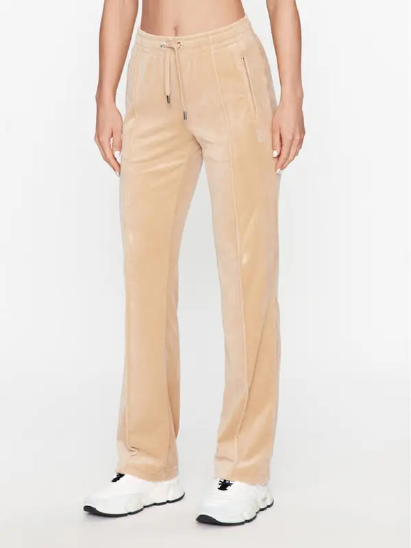Juicy Couture Juicy Couture Donji dio trenerke Tina JCAPW045 Bež Regular Fit