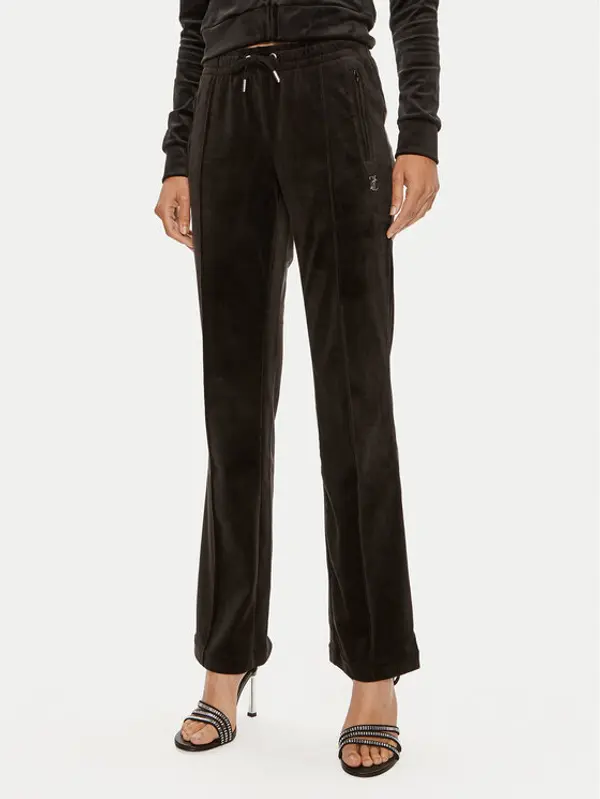 Juicy Couture Juicy Couture Donji dio trenerke Tina JCAPW045 Crna Regular Fit