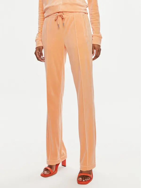 Juicy Couture Juicy Couture Donji dio trenerke Tina JCAPW045 Narančasta Regular Fit