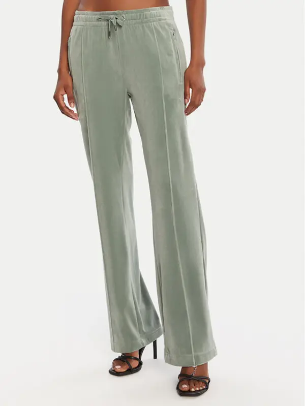 Juicy Couture Juicy Couture Donji dio trenerke Tina JCAPW045 Zelena Regular Fit