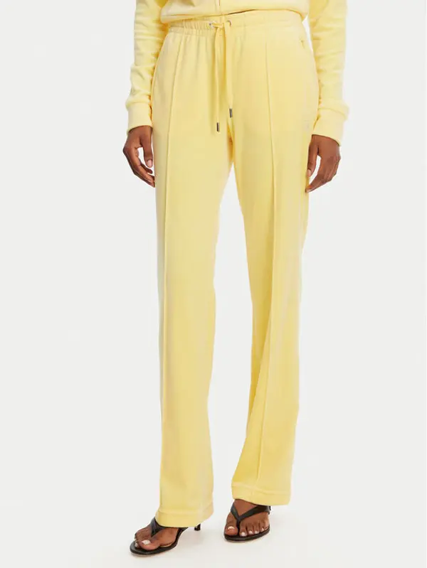 Juicy Couture Juicy Couture Donji dio trenerke Tina JCAPW045 Žuta Regular Fit