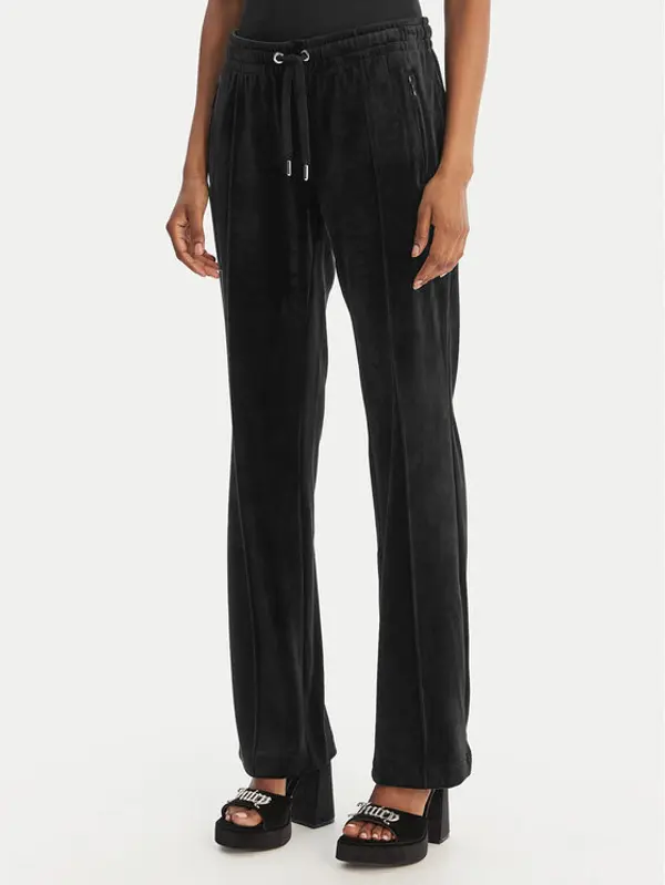 Juicy Couture Juicy Couture Donji dio trenerke Tina JCWBJ126327 Crna Straight Leg
