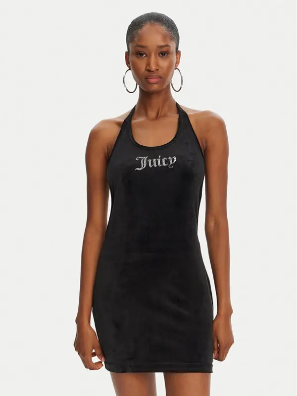 Juicy Couture Juicy Couture Koktel haljina JCWED125326 Crna Slim Fit