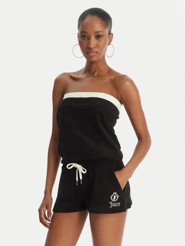 Juicy Couture Juicy Couture Kombinezon Applique Terry JCWFP126316 Crna Regular Fit