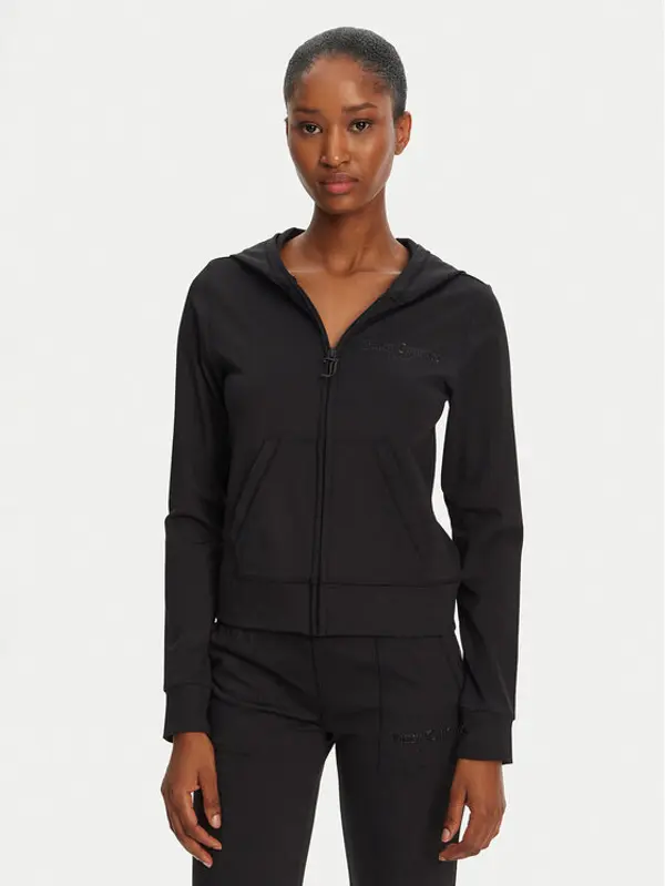 Juicy Couture Juicy Couture Majica dugih rukava Active JCSAS125401 Crna Slim Fit