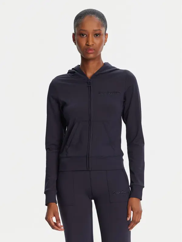 Juicy Couture Juicy Couture Majica dugih rukava Active JCSAS125401 Tamnoplava Slim Fit