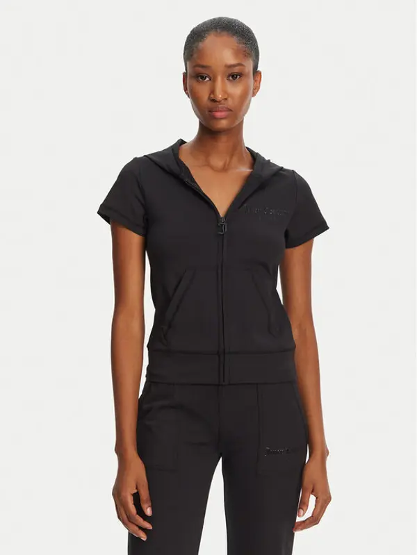 Juicy Couture Juicy Couture Majica dugih rukava Active JCSAS125402 Crna Slim Fit