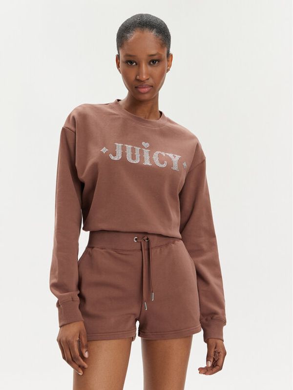 Juicy Couture Juicy Couture Majica dugih rukava Cristabelle Rodeo JCBAS223824 Smeđa Regular Fit