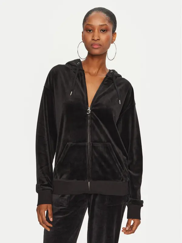 Juicy Couture Juicy Couture Majica dugih rukava Halan JCWAS24342 Crna Oversize