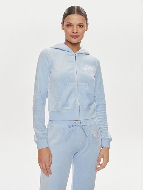 Juicy Couture Juicy Couture Majica dugih rukava Heritage Dog JCBAS223813 Svijetloplava Slim Fit