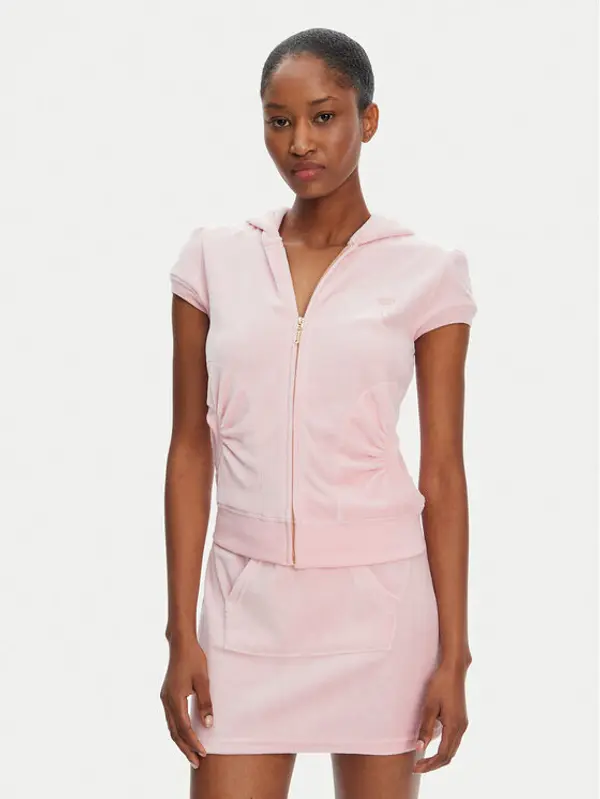 Juicy Couture Juicy Couture Majica dugih rukava Heritage JCGAS125021 Ružičasta Slim Fit