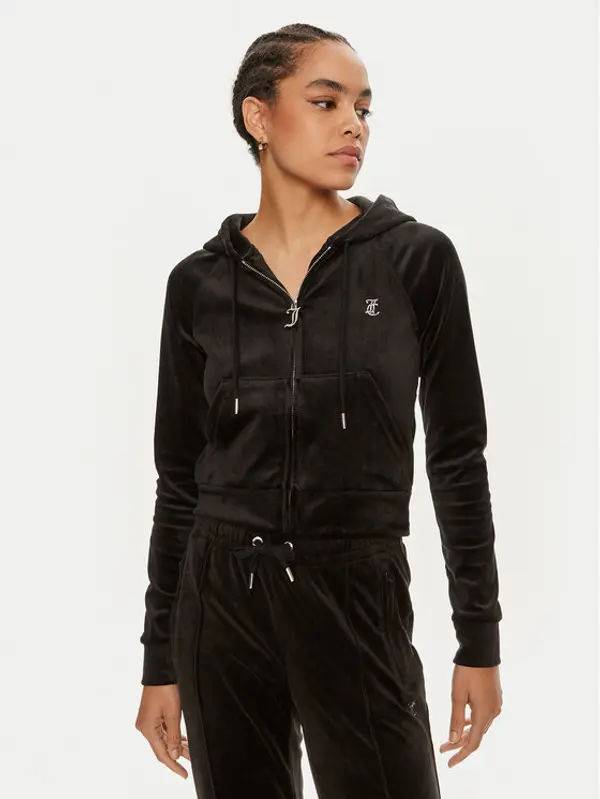 Juicy Couture Juicy Couture Majica dugih rukava Madison JCWA122001 Crna Slim Fit