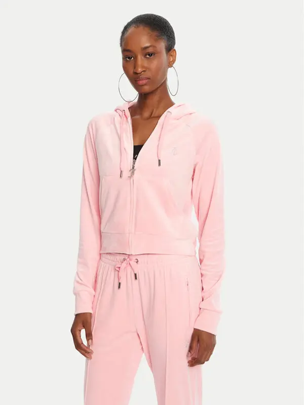 Juicy Couture Juicy Couture Majica dugih rukava Madison JCWA122001 Ružičasta Slim Fit