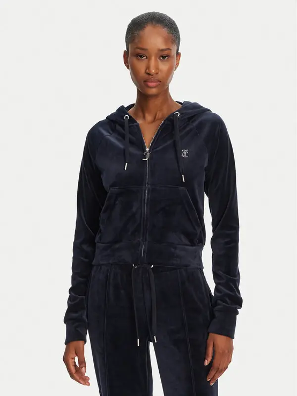 Juicy Couture Juicy Couture Majica dugih rukava Madison JCWA122001 Tamnoplava Slim Fit