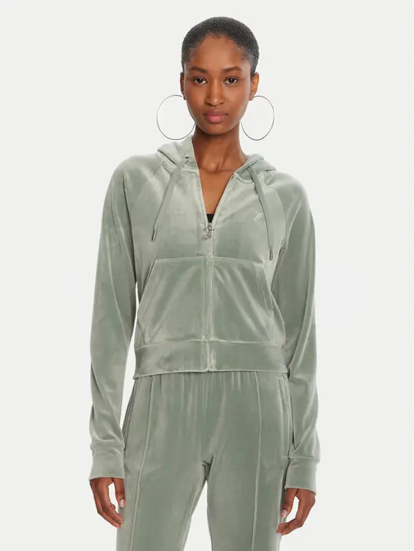 Juicy Couture Juicy Couture Majica dugih rukava Madison JCWA122001 Zelena Slim Fit