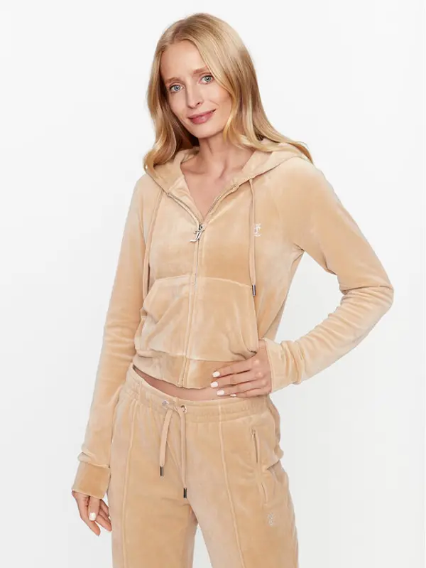Juicy Couture Juicy Couture Majica dugih rukava Madison JCWA122001483 Bež Slim Fit