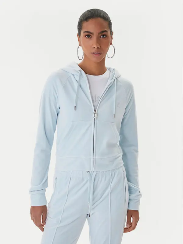 Juicy Couture Juicy Couture Majica dugih rukava Madison JCWAS225306 Svijetloplava Slim Fit