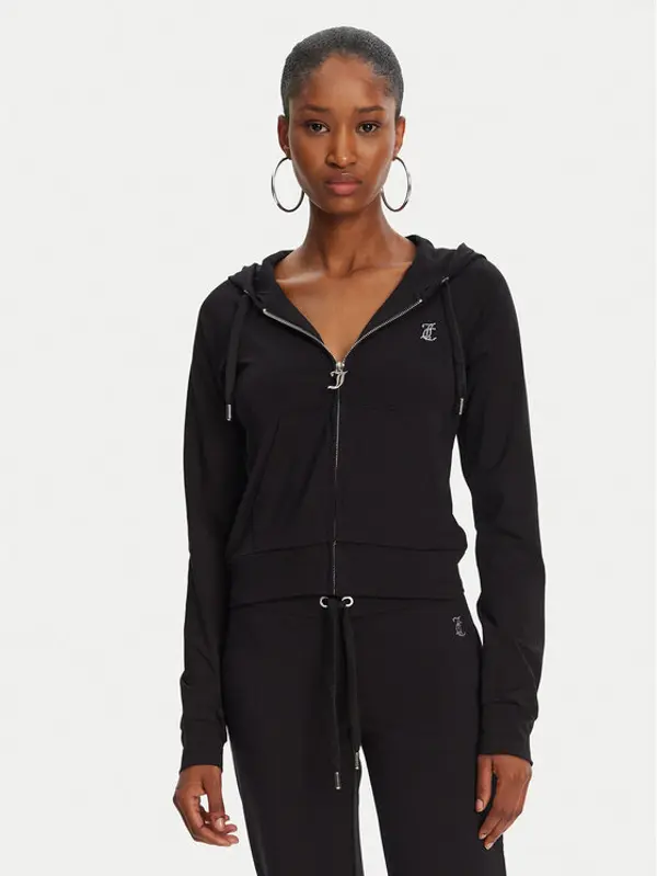 Juicy Couture Juicy Couture Majica dugih rukava Ola JCWAS125310 Crna Slim Fit