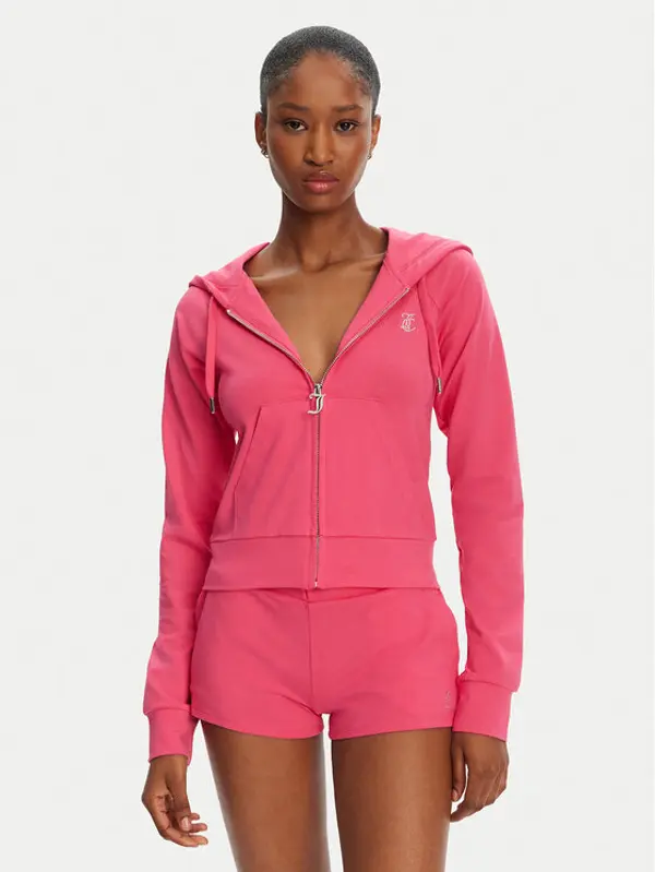 Juicy Couture Juicy Couture Majica dugih rukava Ola JCWAS125310 Ružičasta Slim Fit