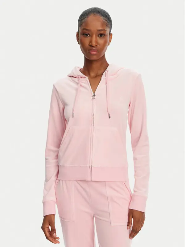 Juicy Couture Juicy Couture Majica dugih rukava Robertson JCAP176 Ružičasta Slim Fit