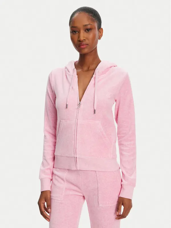Juicy Couture Juicy Couture Majica dugih rukava Robertson JCAP176 Ružičasta Slim Fit