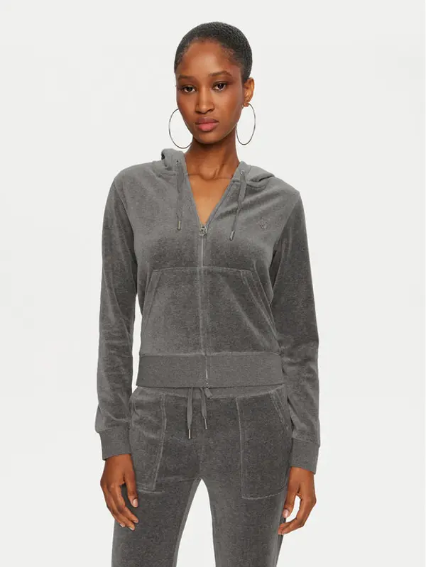 Juicy Couture Juicy Couture Majica dugih rukava Robertson JCAP176 Siva Slim Fit