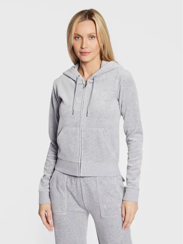 Juicy Couture Juicy Couture Majica dugih rukava Robertson JCAP176 Siva Slim Fit