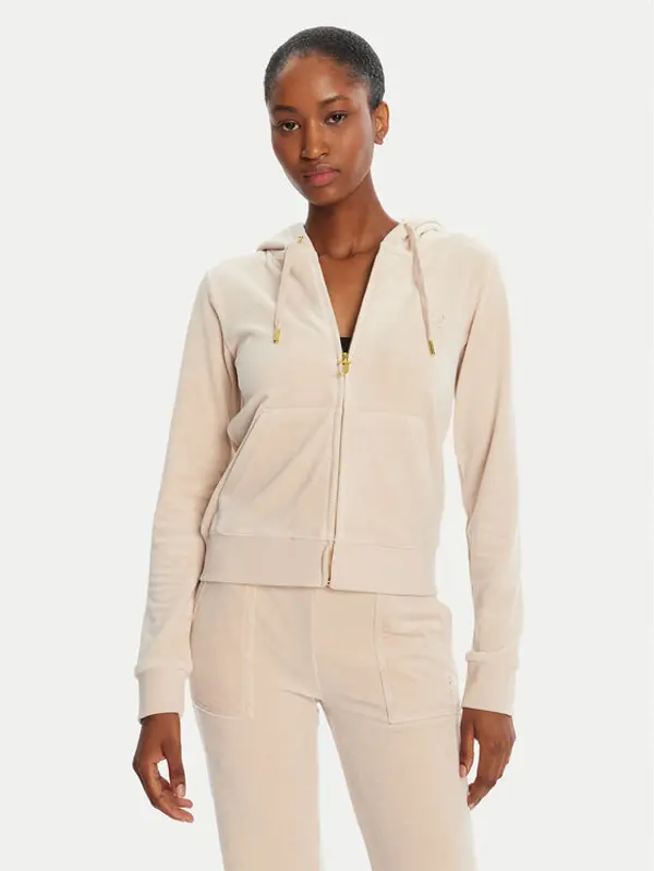 Juicy Couture Juicy Couture Majica dugih rukava Robertson JCAP176G Bež Slim Fit