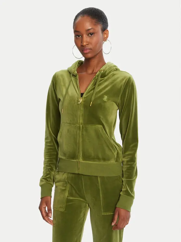 Juicy Couture Juicy Couture Majica dugih rukava Robertson JCAP176G Zelena Slim Fit