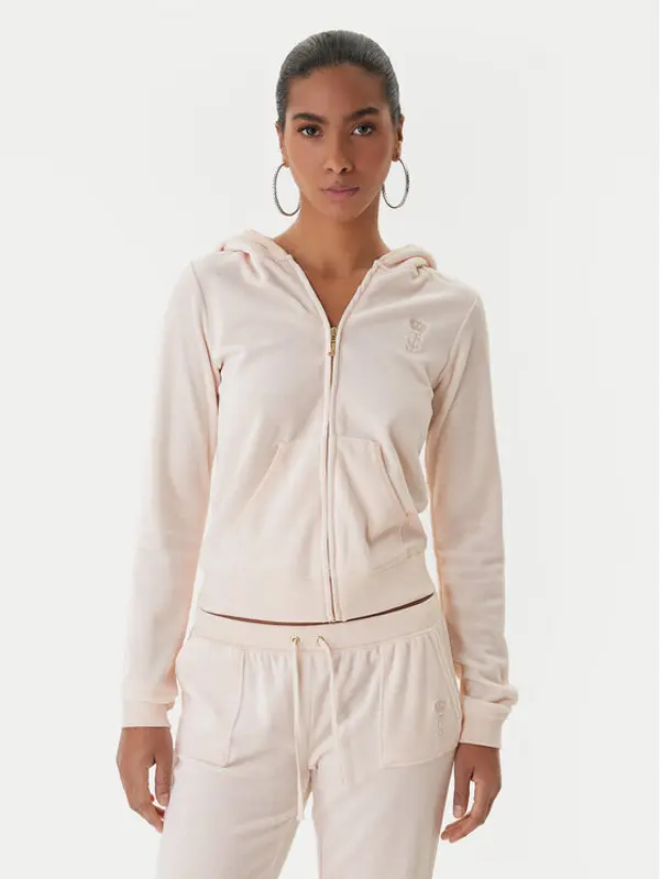 Juicy Couture Juicy Couture Majica dugih rukava Robyn JCSEBJ007G Ružičasta Slim Fit