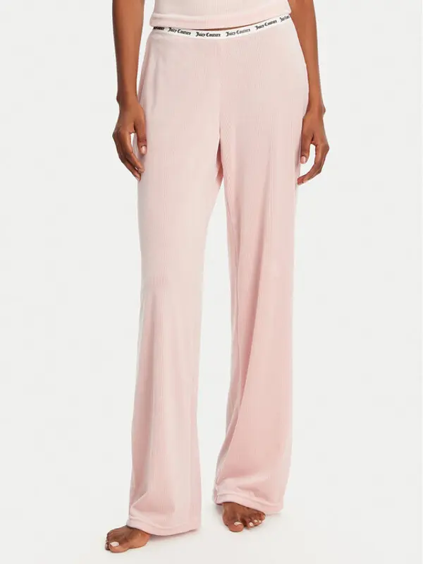 Juicy Couture Juicy Couture Pidžama hlače Vicky JCLAS125504 Ružičasta Flare Fit