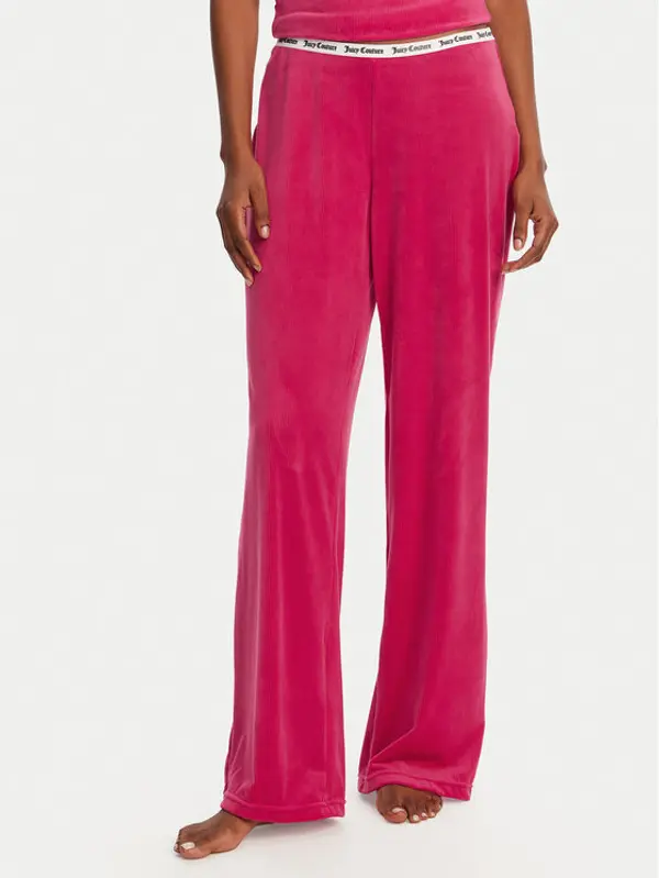 Juicy Couture Juicy Couture Pidžama hlače Vicky JCLAS125504 Ružičasta Flare Fit
