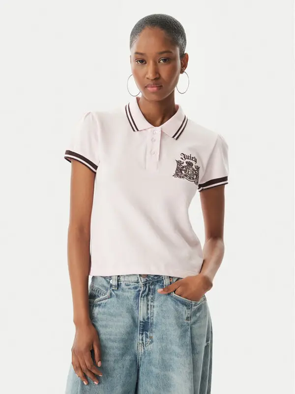 Juicy Couture Juicy Couture Polo Juicy Puff JCGCT126015 Ružičasta Slim Fit