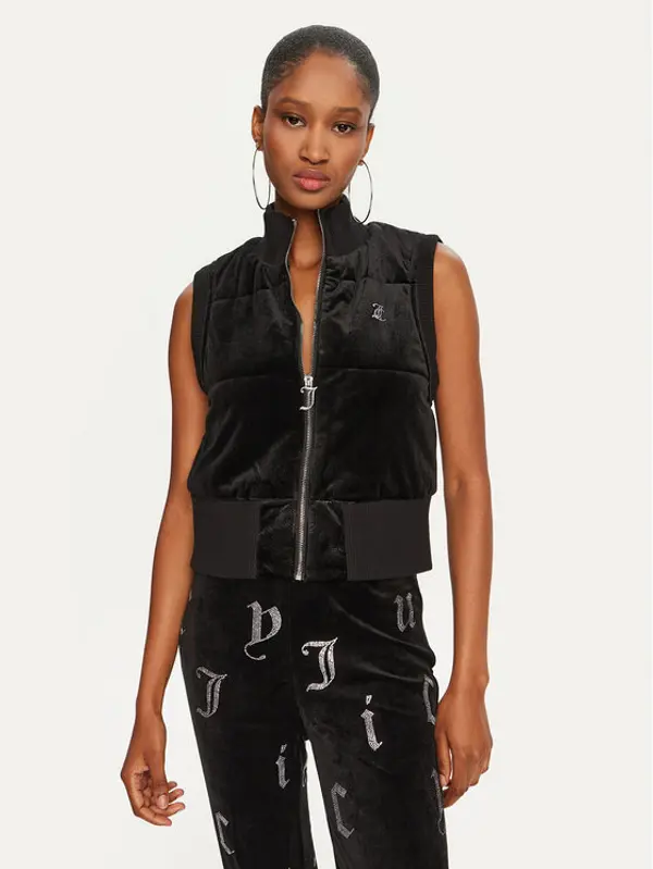 Juicy Couture Juicy Couture Prsluk Thunder JCOGL224555 Crna Slim Fit