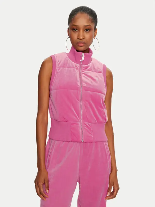 Juicy Couture Juicy Couture Prsluk Thunder JCOGL224555 Ružičasta Slim Fit
