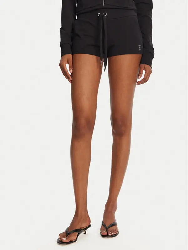 Juicy Couture Juicy Couture Sportske kratke hlače JCWHS125312 Crna Loose Fit